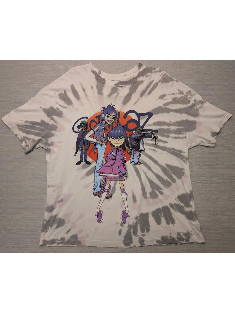 H&M Gorillaz Oversized Fit Tie-Dye T-Shirt Large